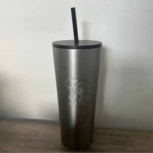 Starbucks stainless steel gray tumbler